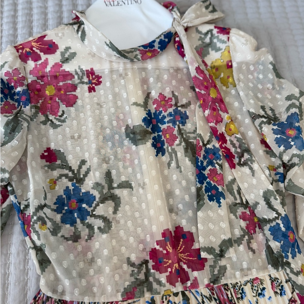 Like New Valentino Floral Sheer Blouse dress.